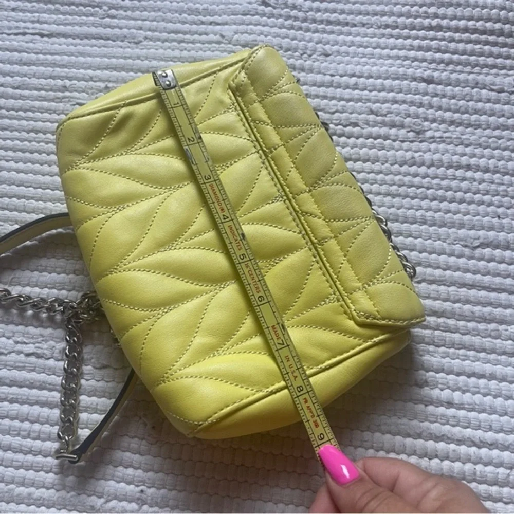 Kate Spade Briar Lane quilted mini Evelyn crossbody bag Yellow